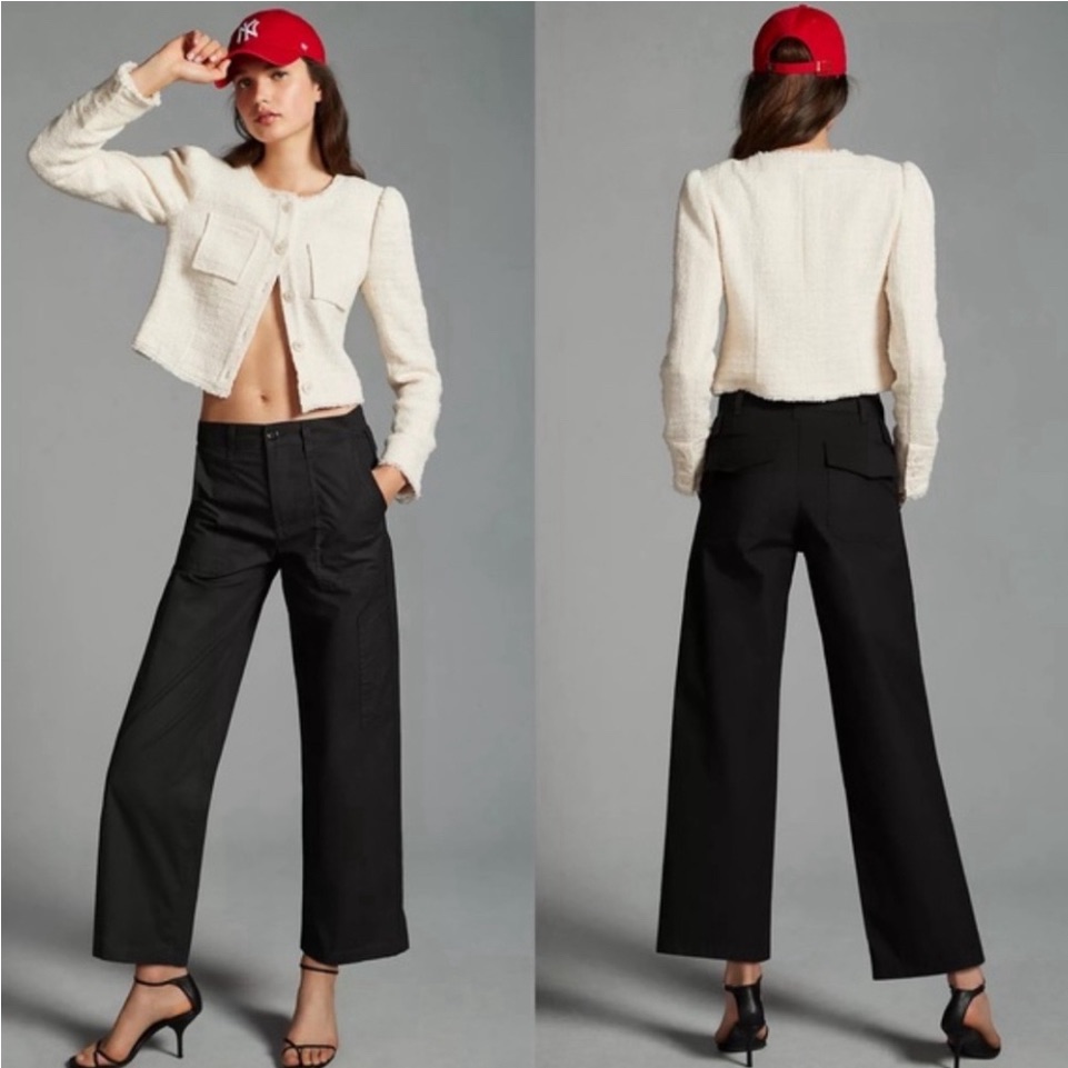 New! Agolde Daria Utility Pants In Black Sz 26 $228